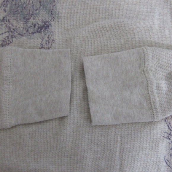 Sonoma Life+Style Thermal Waffle Tee Size Petite Small PS Rose Print Long Sleeve - Picture 6 of 8